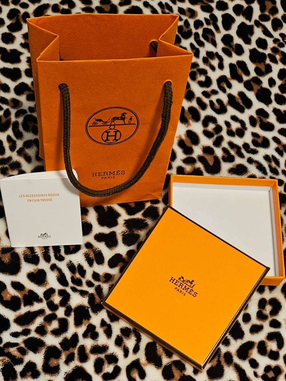 NEW Hermès Small Orange Gift Box Bag Set Booklet Jewelry Storage Scarf Travel - Picture 3 of 16